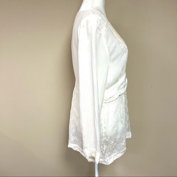 👠J Jill peasant romantic embroidered top. Size Med - Picture 4 of 10